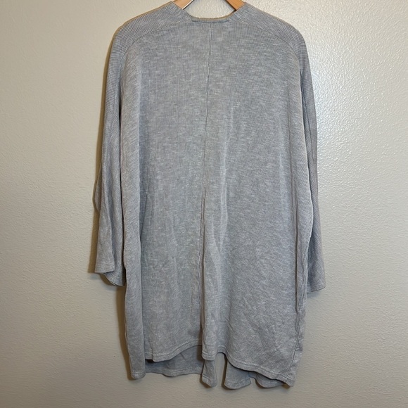 DONNI Gray Ribbed Open Front Cardigan - Picture 6 of 12